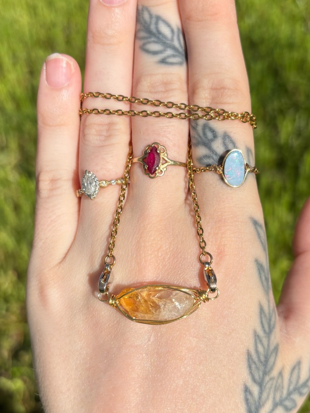 Citrine interchangeable necklace